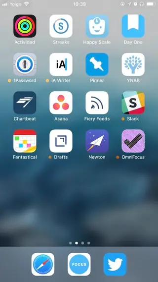 Home screen, April 2018