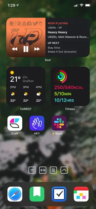 Home screen, April 2021