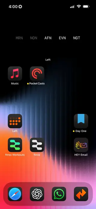 Home screen, April 2025