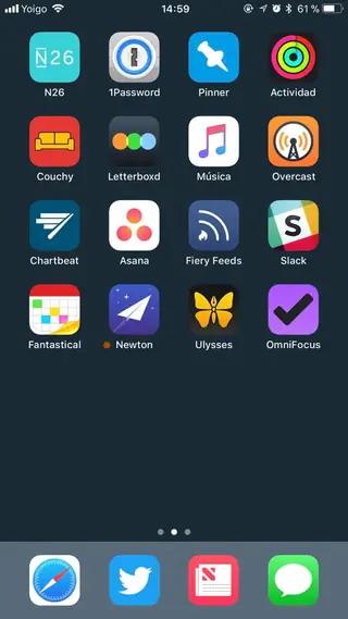 Home screen, August 2017