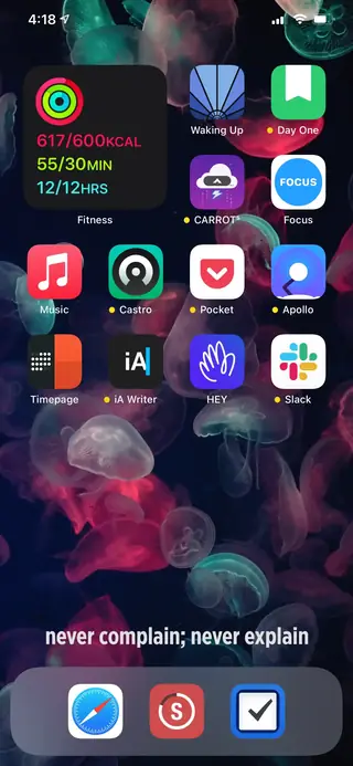Home screen, August 2020