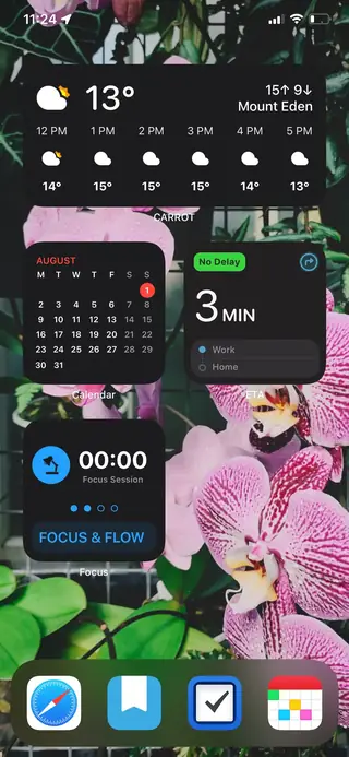 Home screen, August 2021