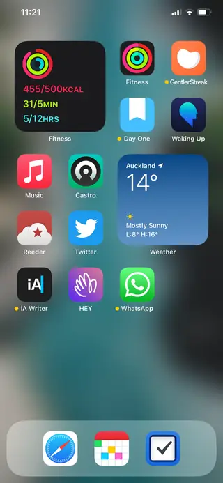 Home screen, August 2022