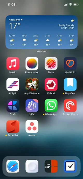 Home screen, August 2023