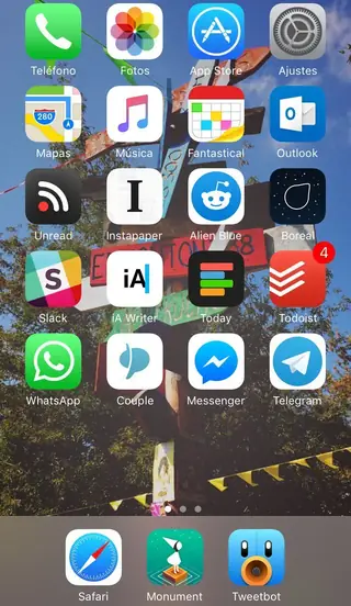 Home screen, December 2015