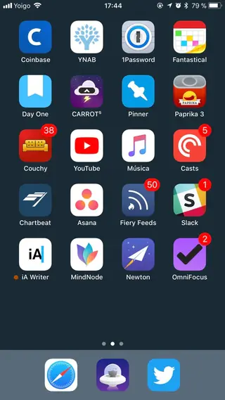 Home screen, December 2017
