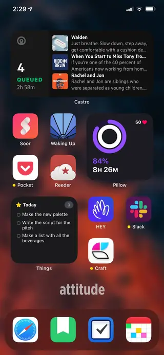 Home screen, December 2020