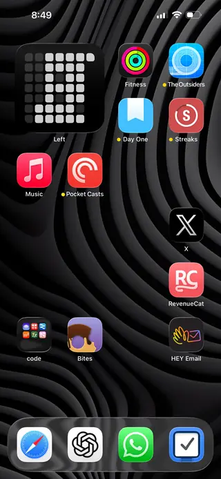 Home screen, December 2025