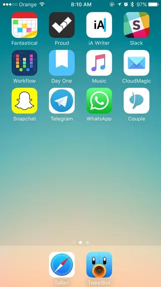 Home screen, February 2016