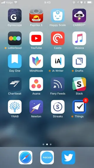 Home screen, February 2018