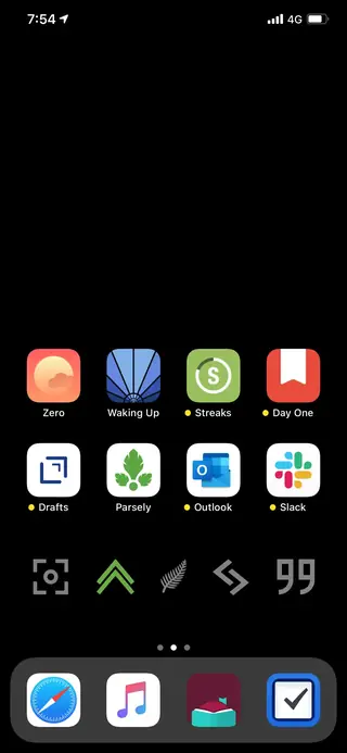 Home screen, February 2020