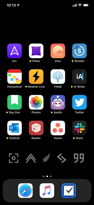 Home screen, January 2020