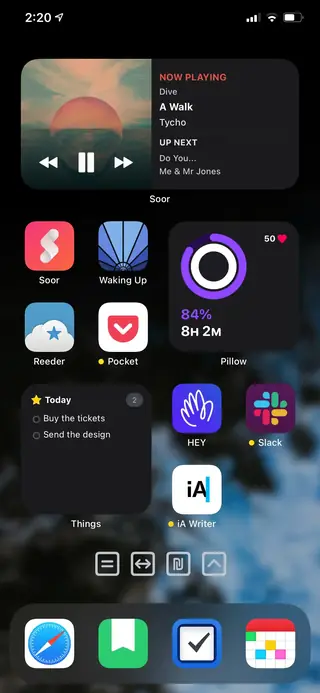 Home screen, January 2021