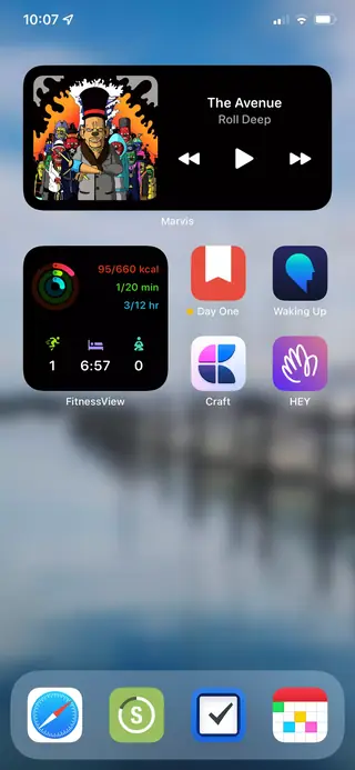 Home screen, January 2022