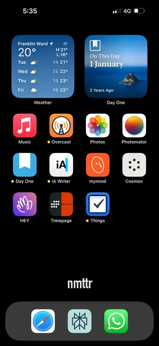 Home screen, January 2024