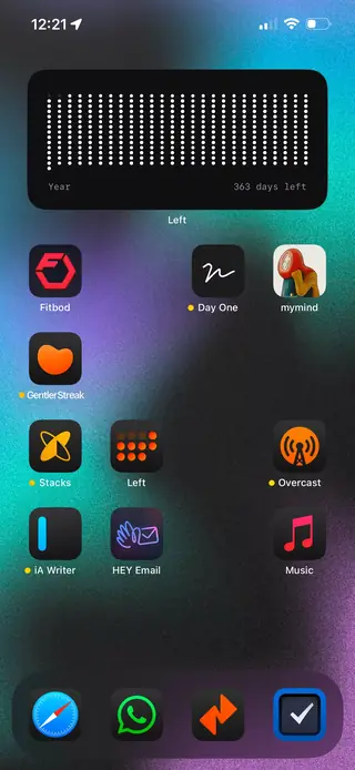 Home screen, January 2025