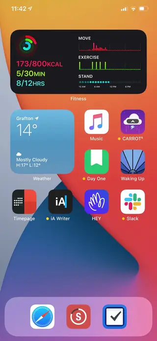 Home screen, July 2020