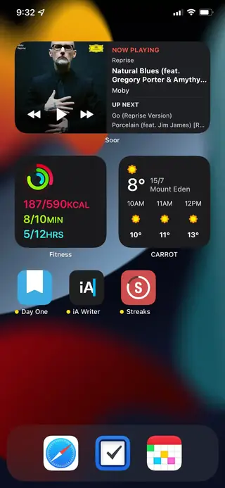 Home screen, July 2021