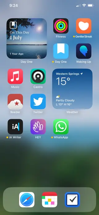 Home screen, July 2022