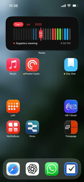 Home screen, July 2025