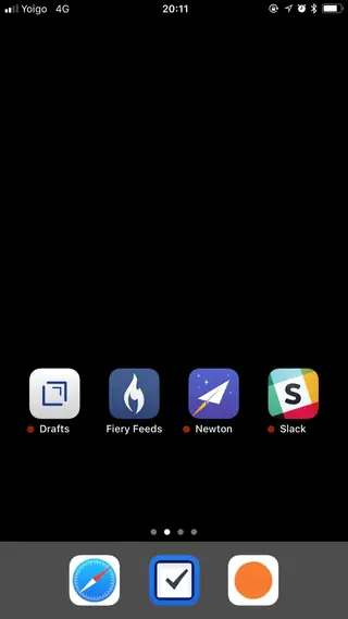 Home screen, June 2018