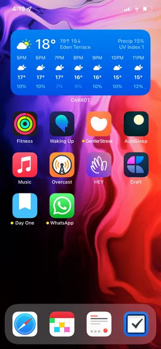 Home screen, June 2022