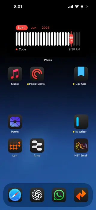 Home screen, June 2025
