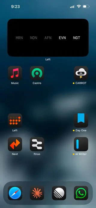 Home screen, March 2025