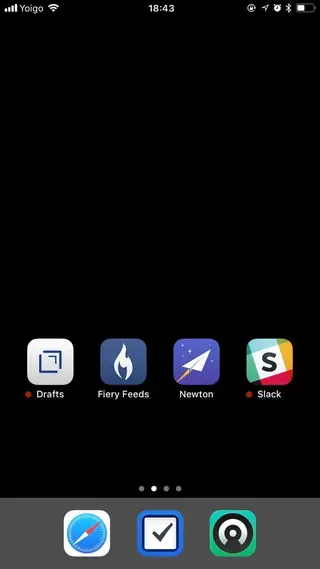 Home screen, May 2018