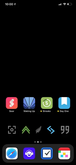 Home screen, May 2020
