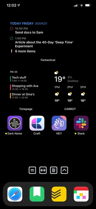 Home screen, May 2021