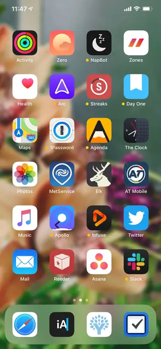 Home screen, November 2019