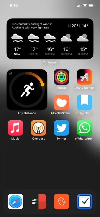 Home screen, November 2022