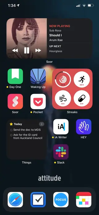 Home screen, October 2020