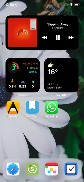 Home screen, October 2021