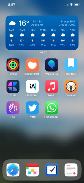 Home screen, October 2022