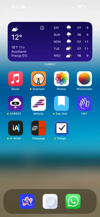 Home screen, October 2023