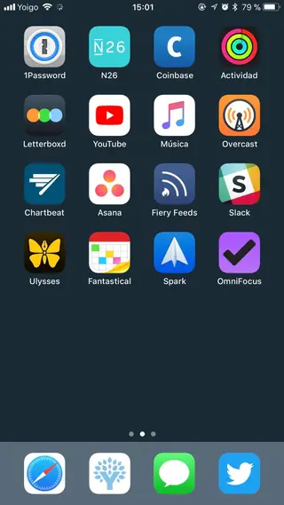 Home screen, September 2017