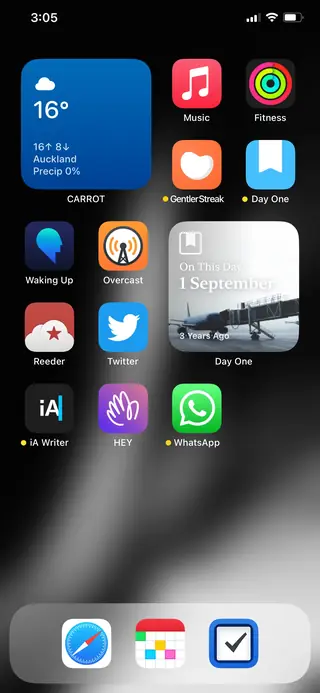 Home screen, September 2022