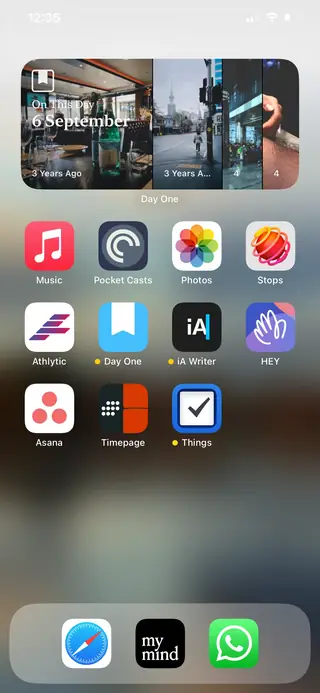 Home screen, September 2023